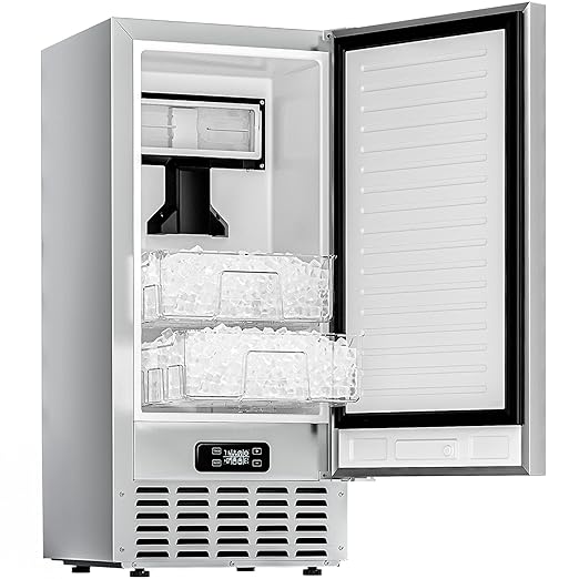EUHOMY Under Counter Nugget Ice Maker Machine, Bulit-in Freestanding Ice Maker by EUHOMY
