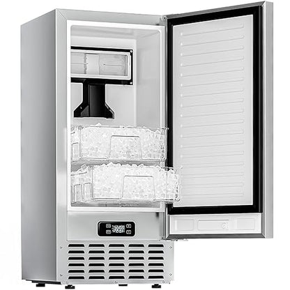 EUHOMY Under Counter Nugget Ice Maker Machine, Bulit-in Freestanding Ice Maker by EUHOMY