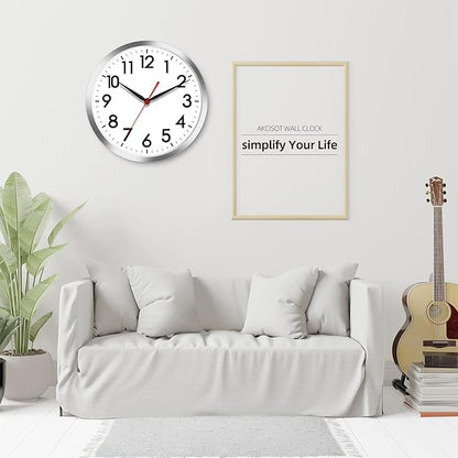 AKCISOT Wall Clock 10 Inch Silent Wall Clocks Battery Operated Non Ticking - Image 8