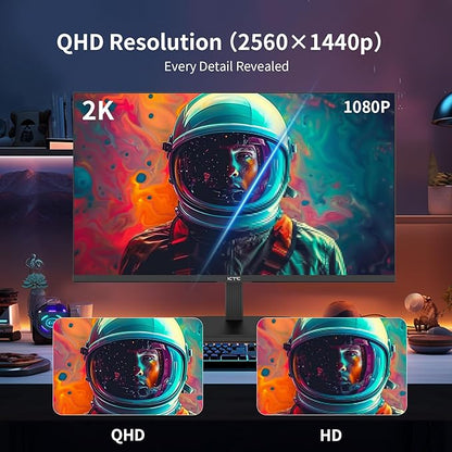 KTC 24 Inch QHD 100Hz Computer Monitor IPS 2K, 1300:1 Contrast, Anti-Blue Light - Image 2