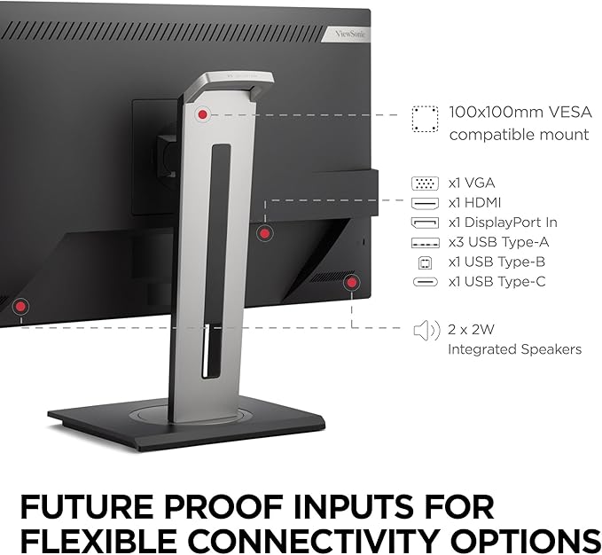 ViewSonic VG2748A-2K 27 Inch IPS QHD Ergonomic Monitor - Image 7