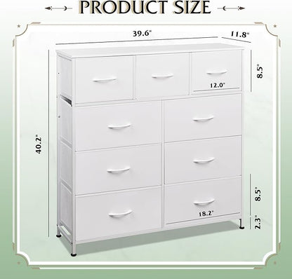 WLIVE 9-Drawer Dresser, Fabric Storage Tower - Image 3