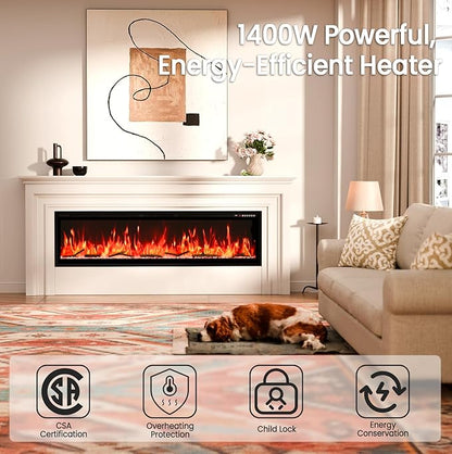 72” Smart Electric Fireplace - Image 6