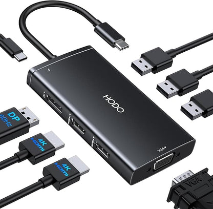USB C Docking Station Dual Monitor Adapter by HODO