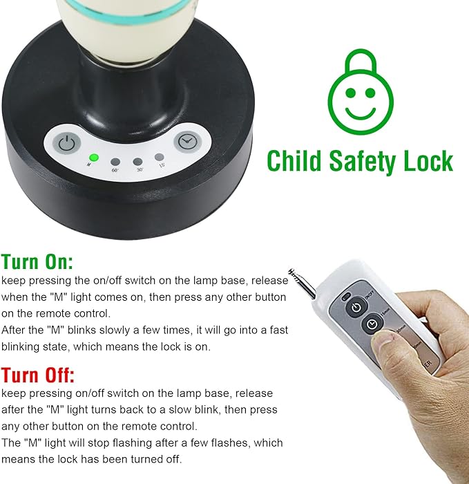 36Watts UV Sanitizer Lamp with Remote Control Powerful Ozone UVC Light with E26 - Image 8