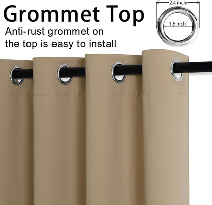 JIUZHEN Blackout Curtains with Tiebacks - Image 5