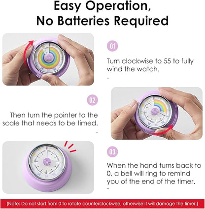 Teeloray Visual Timer for Kids Rainbow Kitchen Timer - Image 4