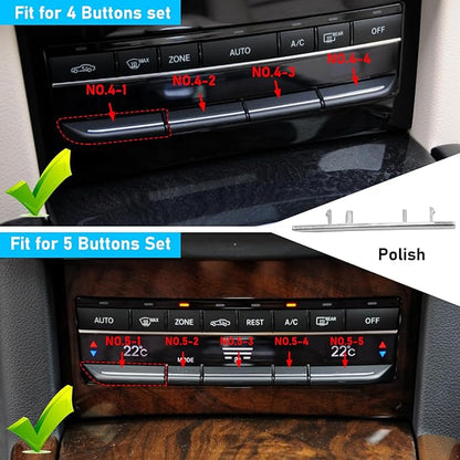 Jaronx Compatible with Mercedes Benz AC Button Trim E Class W212, Temperature - Image 3