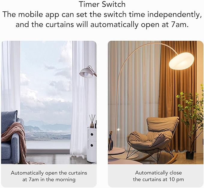 Diydeg Smart Curtain Motor, Solar Powered APP Remote Control Automatic Curtain - Image 3
