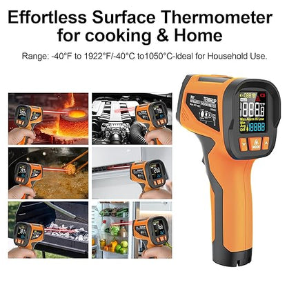 TEMIRUP Infrared Thermometer High Temperature Gun -40℉ to 1922℉, 30:1 Pyrometer - Image 7