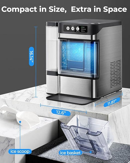 Nugget Ice Maker Countertop, Chewable Pellet Ice Machine, Portable Ice Machine - Image 7