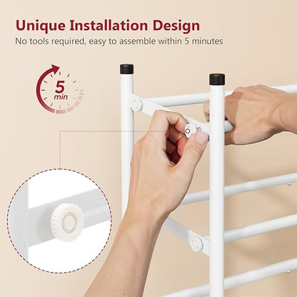 Tajsoon Expandable Shoe Rack for Closet 4 Tier, 29“-41“Adjustable & Stackable - Image 4