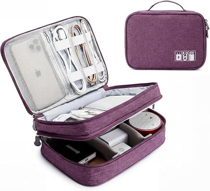 mygreen Electronics Travel Organizer Storage Bag, Double Layer Universal by mygreen