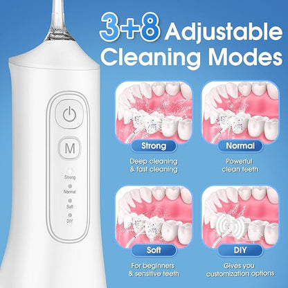 Water Flosser, Rechargeable 300ML IPX7 Waterproof Cordless Portable Oral - Image 3