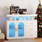 40" LED Buffet Cabinet with Charging Station, Auto Sensor Kitchen Storage by MDGC