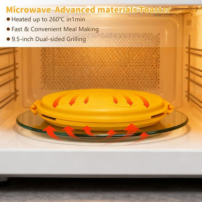 9.5" Microwave Grill Pan & Crisper Tray - Image 5
