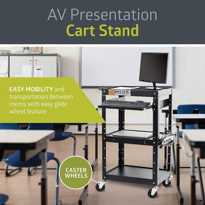 pearington av presentation cart stand for video projector shown in use