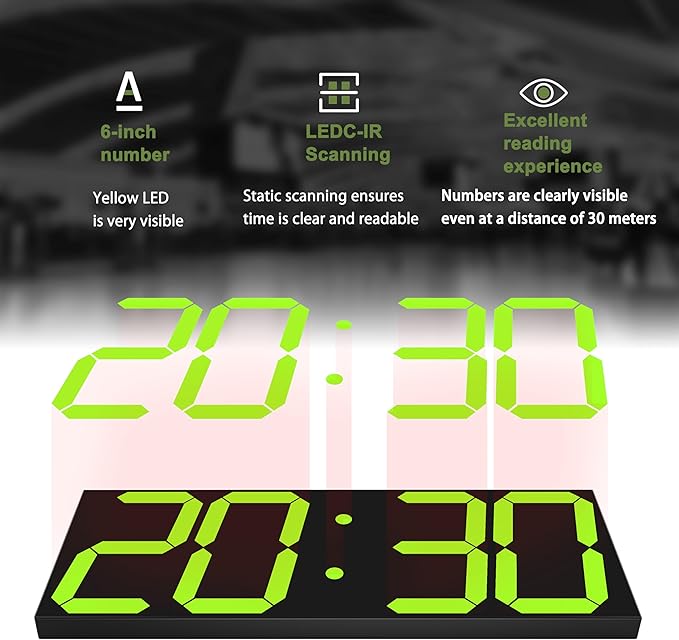 CHKOSDA LED Large Digital Wall Clock, Oversize Digital Clock - Image 5