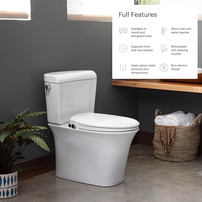 Brondell Bidet Toilet Seat, Non-Electric Swash Ecoseat, Fits Elongated Toilets - Image 5