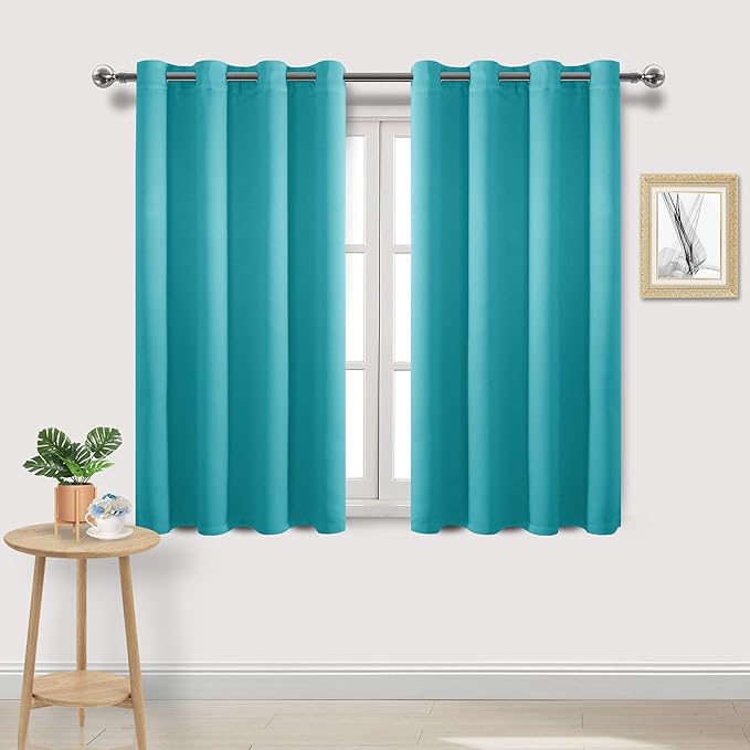 DWCN Turquoise Curtains for Bedroom, Thermal Blackout Drapes for Living Room by DWCN