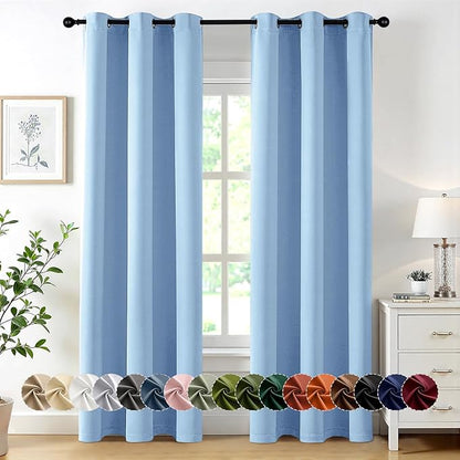 MIULEE Sky Blue Blackout Curtains by MIULEE