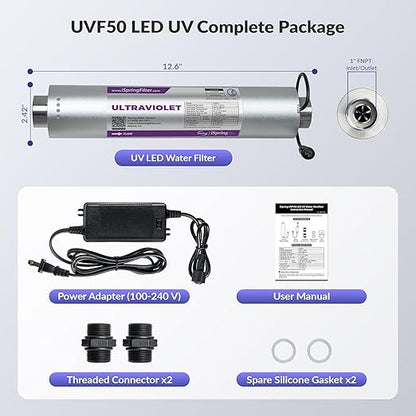 iSpring UVF50 LED UV Water Filter System, Whole House Ultraviolet Water - Image 7