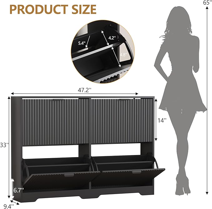 Shoe Cabinet Storage for Entryway - Image 2