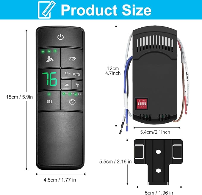 3-Speed Universal Ceiling Fan Remote Control Kit - Image 5
