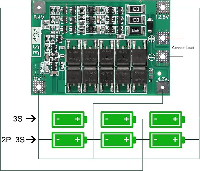 Gebildet 3pcs 3S 11.1V 12V 12.6V 40A 18650 Charger PCB BMS Protection Board - Image 4