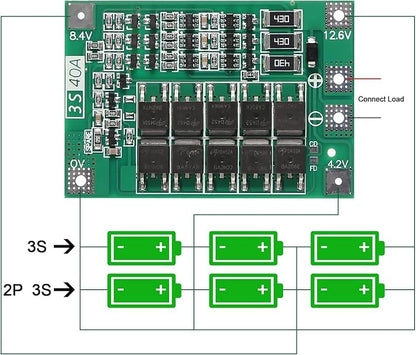Gebildet 3pcs 3S 11.1V 12V 12.6V 40A 18650 Charger PCB BMS Protection Board - Image 4