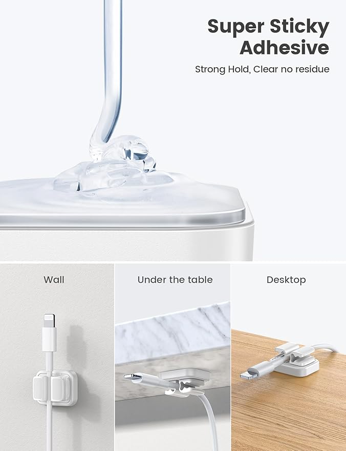3-in-1 Cord Organizer Spring Clip Holder - Image 6