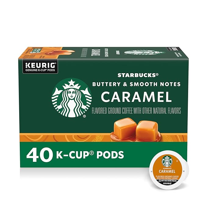 Starbucks K-Cup Coffee Pods, Flavored Hot or Iced Coffee, 40 Keurig Pods by StarbucksbyNespresso