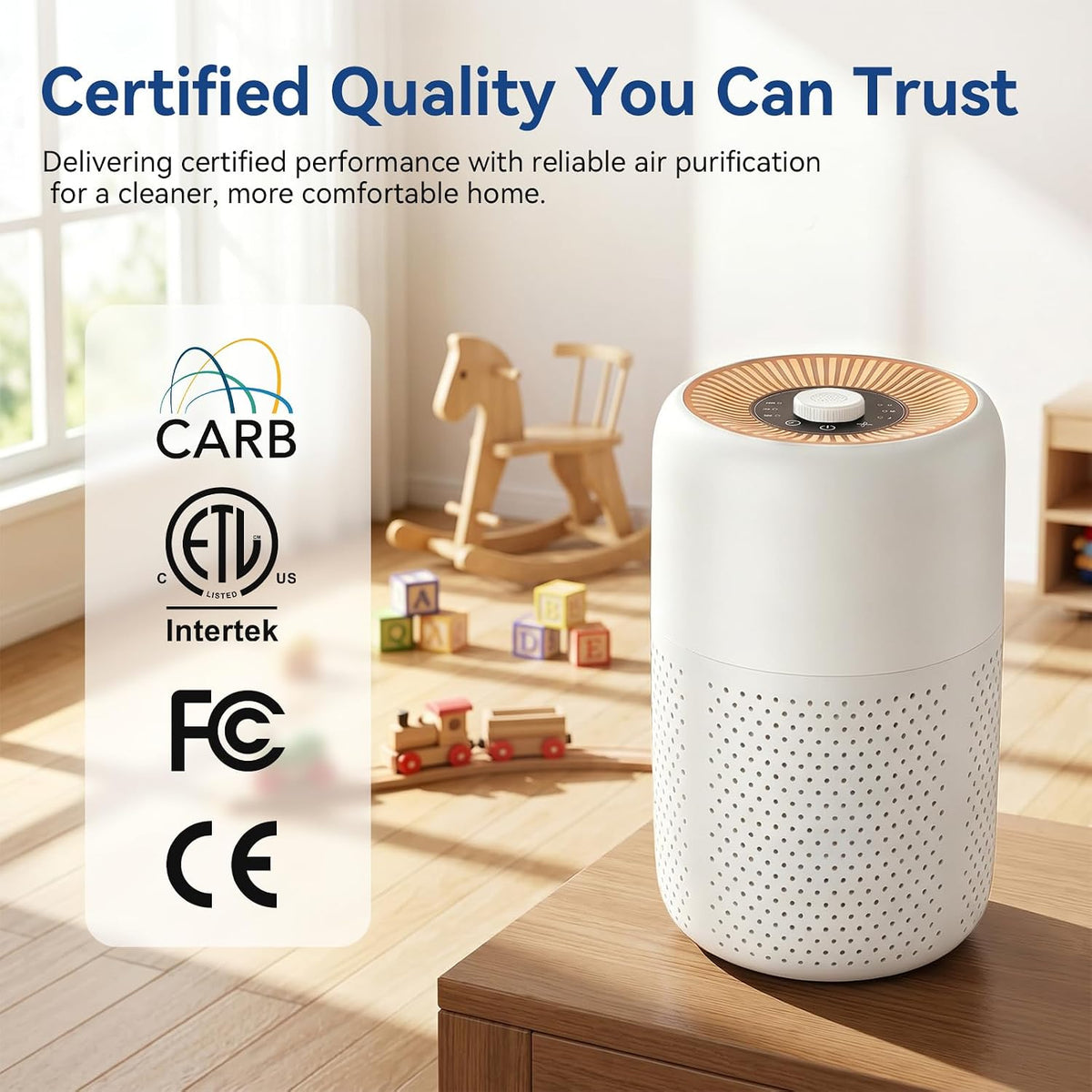 yariki air purifiers for bedroom,high efficiency up to on a desk or shelf
