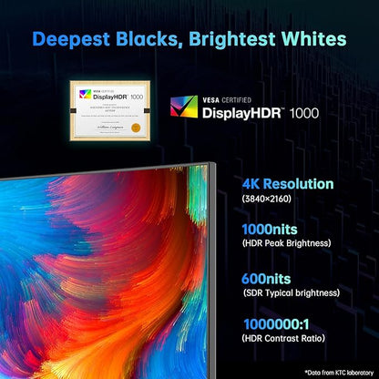 KTC 27 Inch 4K Mini LED Monitor, Fast IPS, HDR1000 160Hz 144Hz Gaming Monitor - Image 3