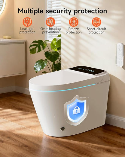 WANSID Smart Toilet with Bidet Built-in and Tankless, Auto Open/Close, Heated - Image 9