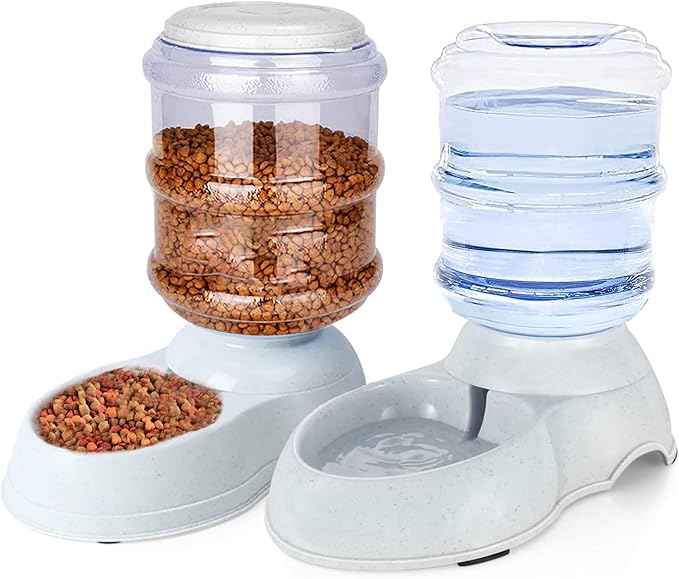 Automatic Dog Feeder and Water Dispenser Set by LeptzoaPetProducts
