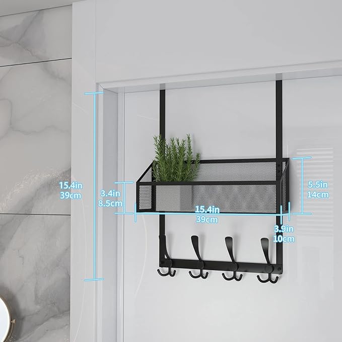 Kaiferty Over The Door Hooks Organizer, Coat Rack Over The Door Storage Hanger - Image 6