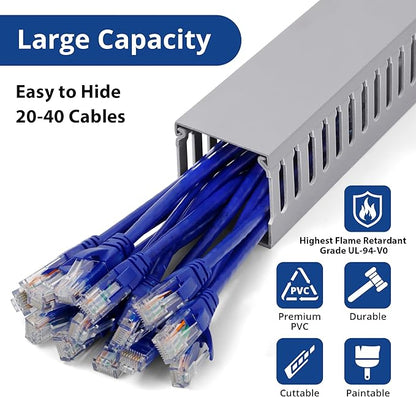 ZhiYo 66in Professional Server Rack Cable Management Raceway, H2in x W2in Cable - Image 3