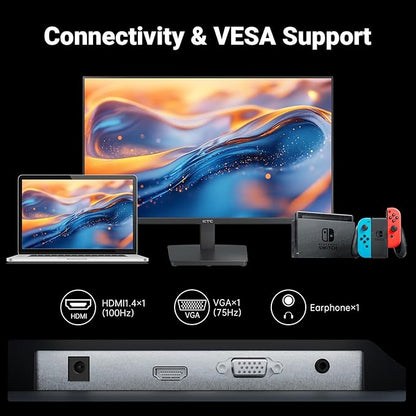 KTC 24 Inch FHD 1080P 100Hz Computer Monitor, VA Panel FreeSync PC Gaming - Image 6