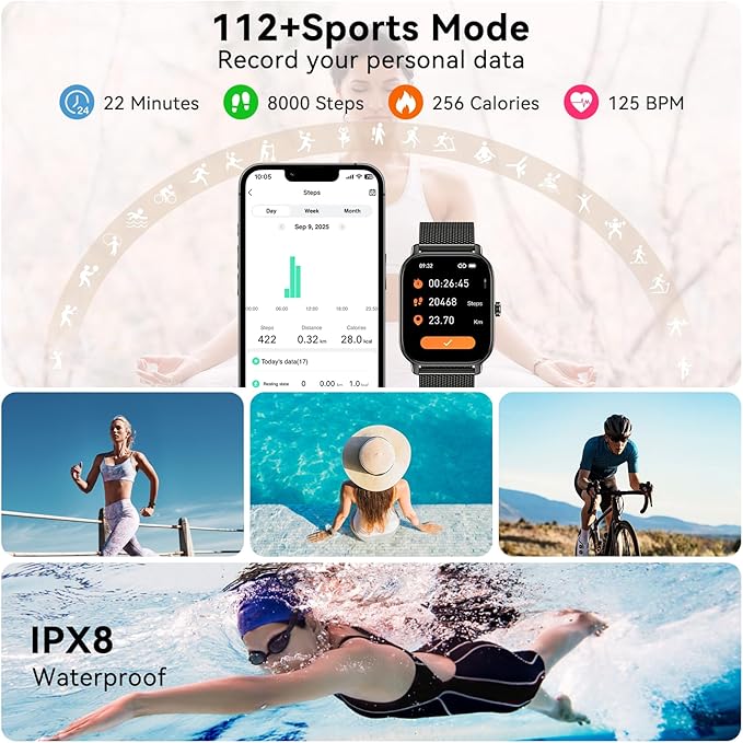 Smart Watch for Men Women Fitness: Waterproof Make Answer Call Running - Image 4
