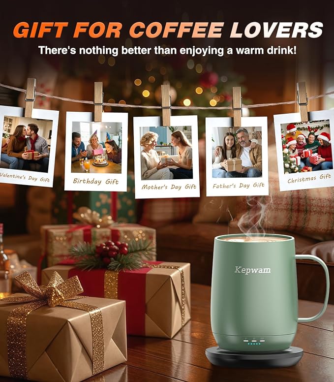 Kepwam Self Heating Coffee Mug T2, 16oz Smart Heated Coffee Mug, 150 Min - Image 6