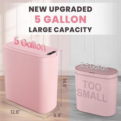 Cesun Motion Sensor Trash Can, 5 Gallon Automatic Bathroom Garbage Can - Image 2
