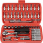 Egofine 53 Pieces 1/4 inch Drive Socket Ratchet Wrench Set by Egofine