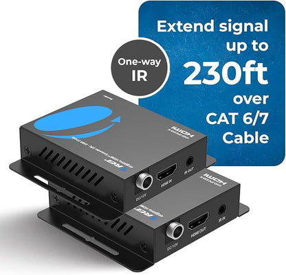 OREI HDMI Over Ethernet Extender via CAT6/7-4K@60Hz Up to 230 ft – HDMI 2.0 & - Image 8