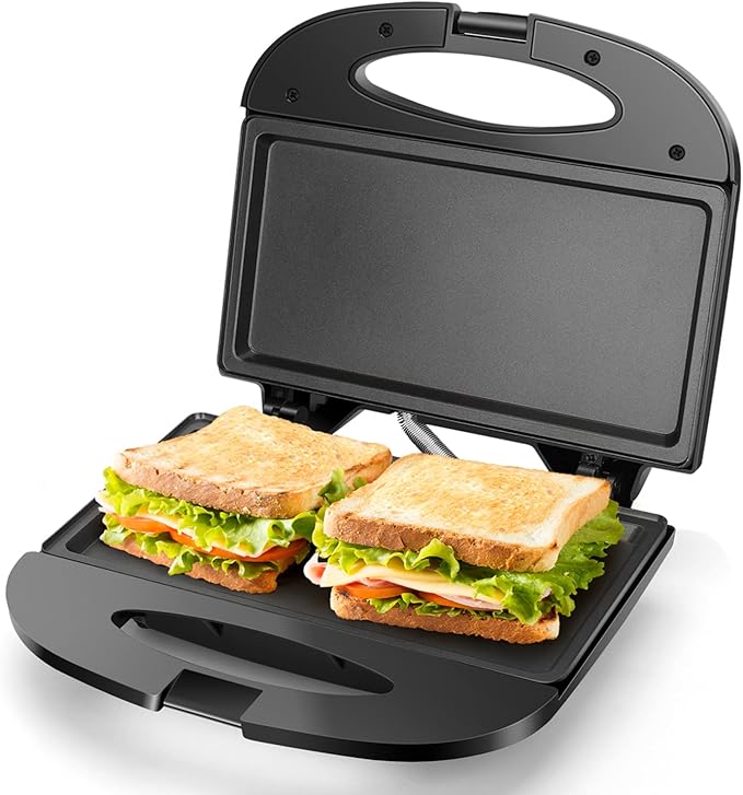Aigostar Sandwich Maker with Non-stick Deep Grid Surface by Aigostar