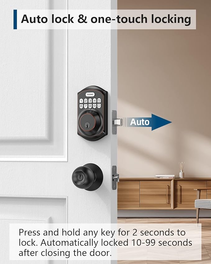 TEEHO TE001 Keyless Entry Door Lock - Image 3