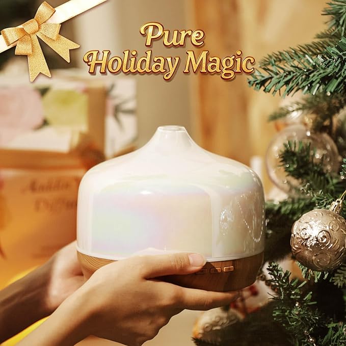 Porseme 500ml Glass Essential Oil Diffuser Aromatherapy Ultrasonic Cool Mist - Image 6