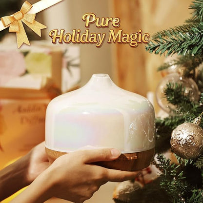 Porseme 500ml Glass Essential Oil Diffuser Aromatherapy Ultrasonic Cool Mist - Image 6