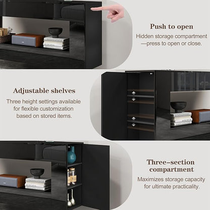 Vavkorkula High Gloss TV Stand for 65 Inch - Image 4