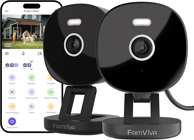 2K Security Camera Wired, Outdoor/Indoor by FamViva